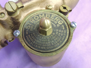 STROMBERG - Vented Float Bowl 
Acorn Nut